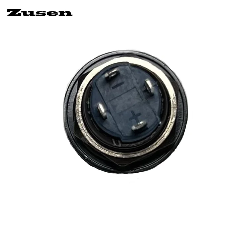 Zusen 12mm 1NO Black Alumina Oxidation Momentary/Latching Push Button Switch with Light IP65(ZS12B-10/E/J/A)