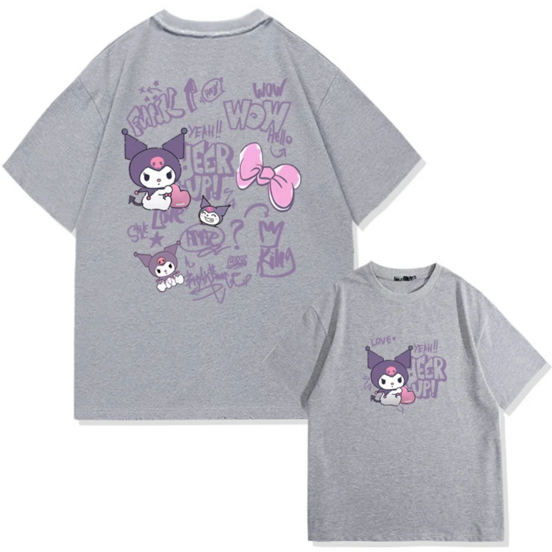 

Хлопковая футболка с мультяшным принтом MINISO, женский летний топ с короткими рукавами, мягкая удобная повседневная футболка для женской повседневной носки