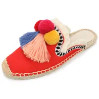 Women's Slippers  Espadrilles  Fluffy Ball Mule Slides Sale -  Rubber Hemp Shoes Outside Spring  women  sandals - Image 6
