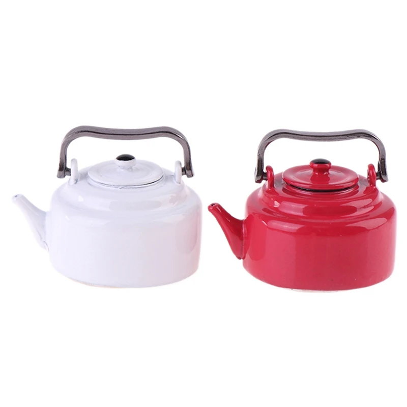 

1/12 Miniature Dollhouse Japanese Enamel Kettle Simulation Furniture Accessories For Doll House Decoration