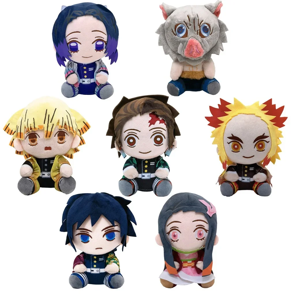 20cm Demon Slayer Plush Doll Kawaii Nezuko Shinobu Tanjiro Mitsuri Zenitsu Cosplay Stuffed Plush Toys Kimetsu No Yaiba