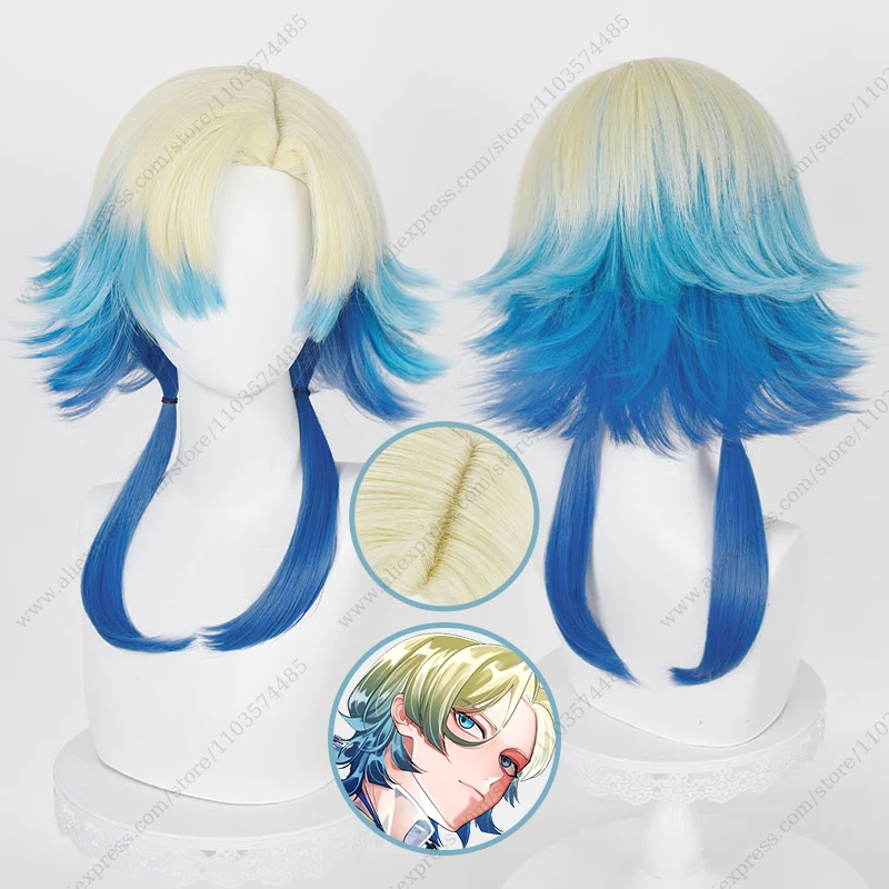 

Парик для косплея аниме Майкла кайзера длиной 55 см, термостойкие синтетические волосы смешанного цвета