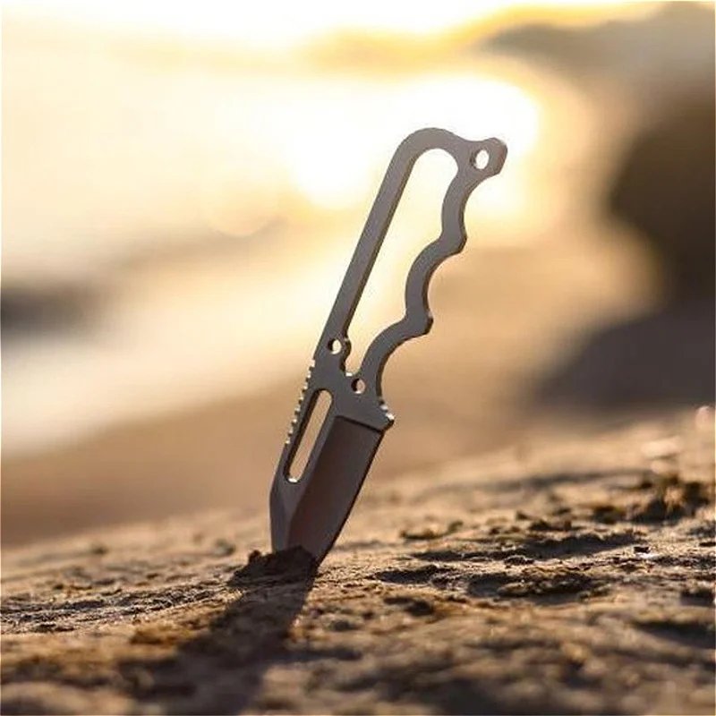 

Mini Fixed Blade Knife Stainless Steel Tool Outdoor Portable Hiking Multi-tool Durable Lightweight Utility EDC Knife with Sheath