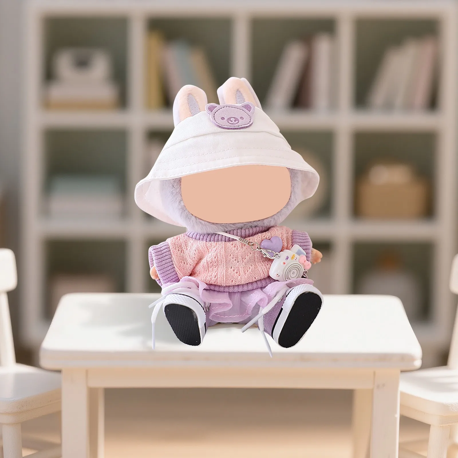 

Labu Clothes Sweater Hat Backpack Set Sweater Skirt Hat Shoes Doll Clothing Accessories Dolls Are Not Included