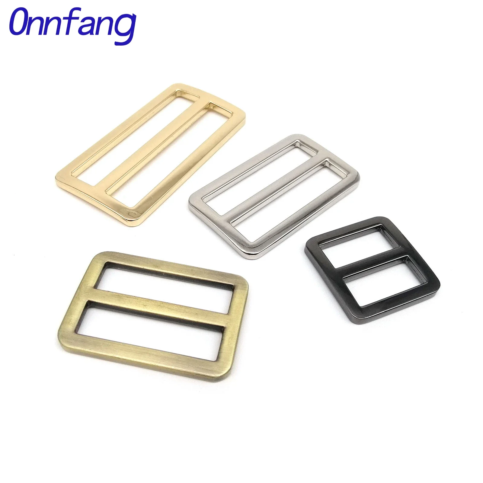 16-50mm Metal Buckles for Bag Strap Slider Tri Glide Adjuster High Quality Thickened Leather Roller Hooks Loops DIY Accessories