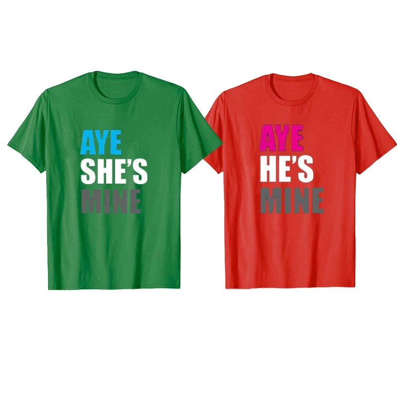 SHE'S MINE HE'S MINE Couple Shirt Couple Outfits His And Hers Outfits Boyfriend Girlfriend Matching Sets Tees Boyfriend Gift