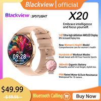 Blackview 2024 New Smartwatch X20 Watch 1.43 Inch AMOLED Always-On Display Smart Watch Activity Tracker and Smartwatch