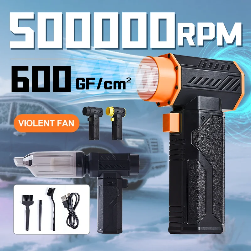 500000 دورة في الدقيقة توربو مروحة نفاثة منفاخ هواء قوي 10000 مللي أمبير 600 جرام التوجه 70 متر/الثانية الرياح فرش منفضة مجفف لوحة مفاتيح السيارة مع مجموعة مكنسة كهربائية