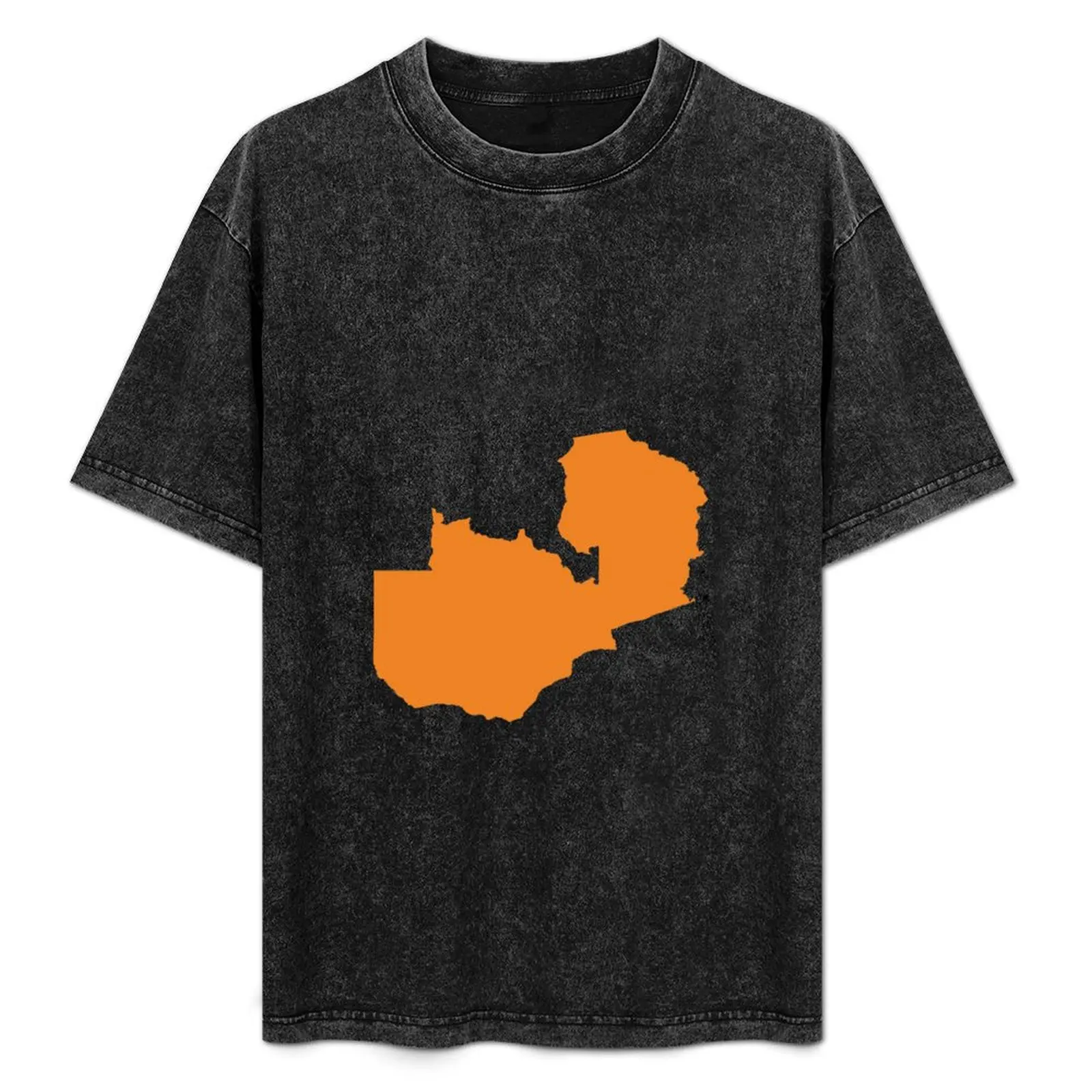 

Zambia Love in Orange T-Shirt street wear cotton graphic tees mens champion t shirts