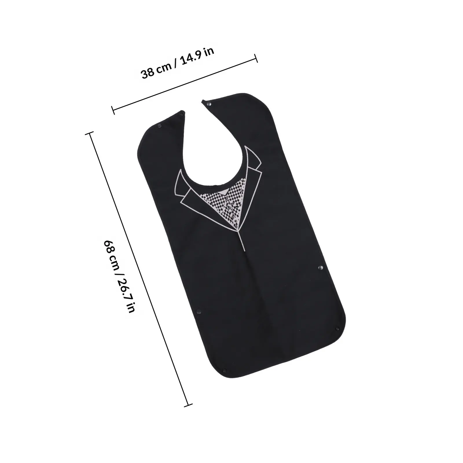 1Pcs Adult Polyester Bib Soft Lightweight Stress-Free Adjustable Saliva Holder for Elderly Adults Bedridden Rehab Short Apron