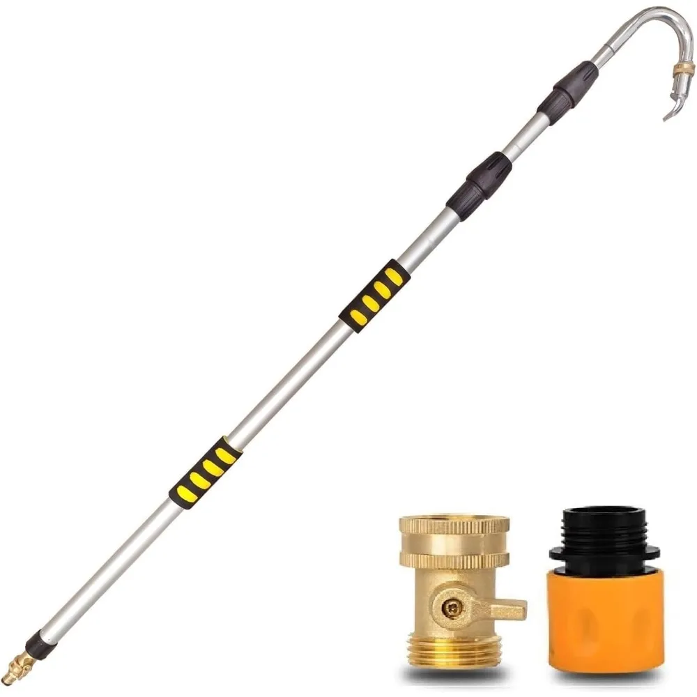 

Gutter Cleaning Tools 12FT Gutter Cleaner Tool From The Ground Telescoping Reach Gutter Cleaning Pole