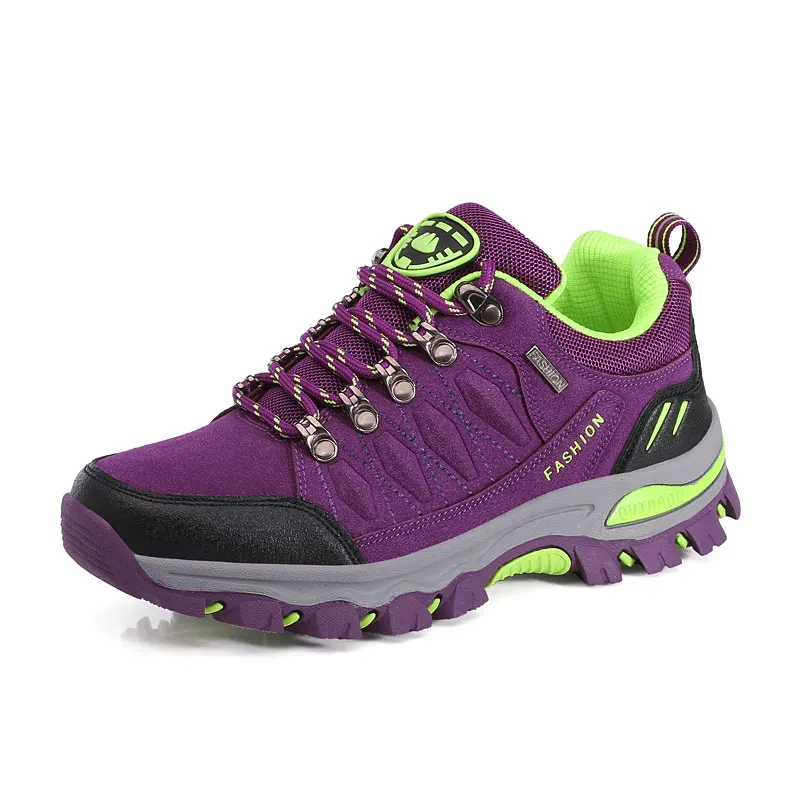 

Hot Sale Purple Women's Hiking Sneakers Low Top Breathable Women Trekking Shoes Tourism Sport Lightweight Climbing Shoes For Men