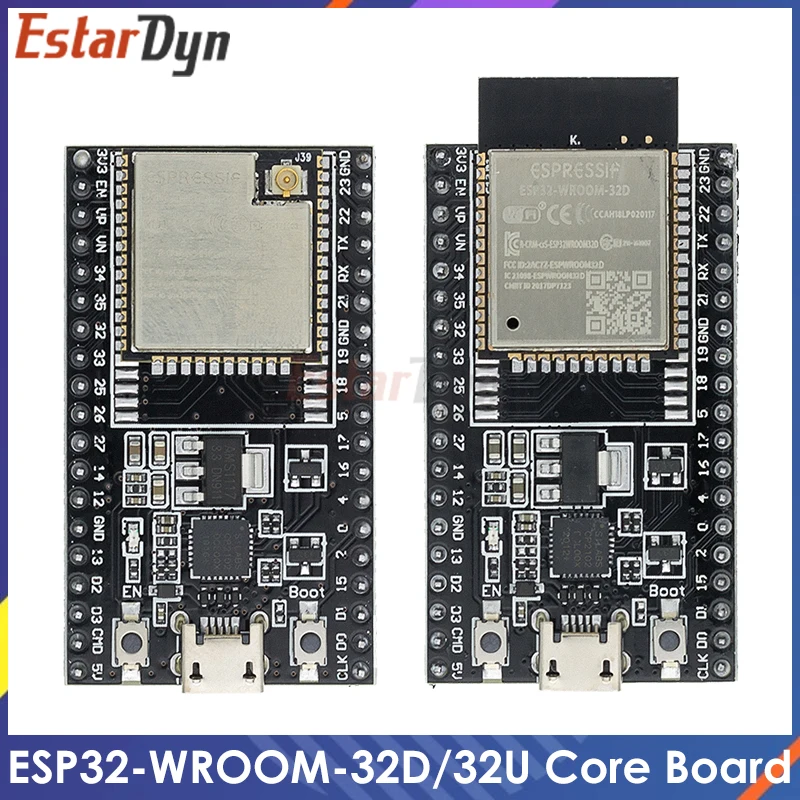 Estardyn ESP32-DevKitC Core Board ESP32 Development Board ESP32-WROOM-32D ESP32-WROOM-32U WIFI+Bluetooth IoT NodeMCU-32