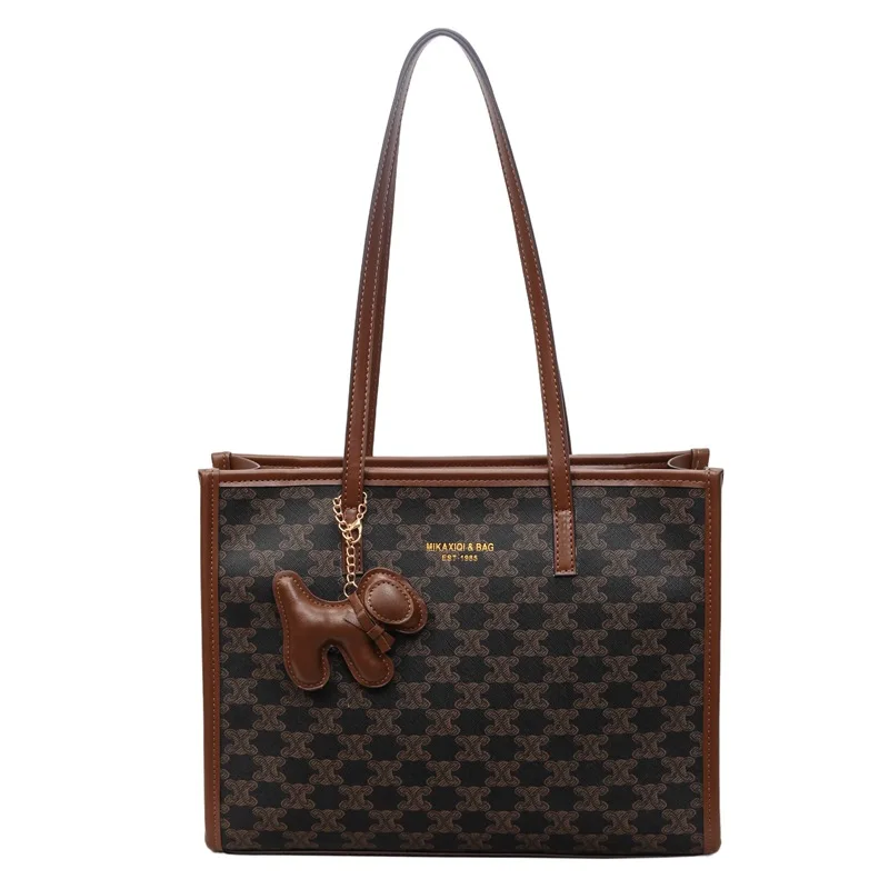 حقيبة حمل كلاسيكية للنساء حقيبة كتف ذات سعة كبيرة للعمل، حقيبة تسوق قماشية قديمة بمقبض علوي، ركاب واسع #4