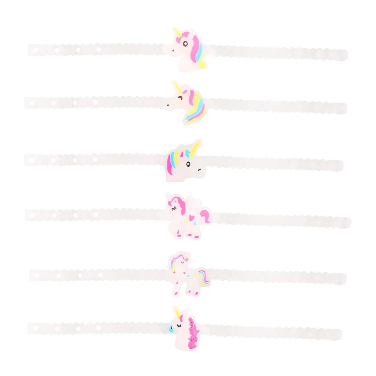 

12Pcs Glowing Unicorn Bracelet Luminous Flash Bangle Cartoon Light-Up Wristband for Kids Birthday Party Favors Holiday Easter