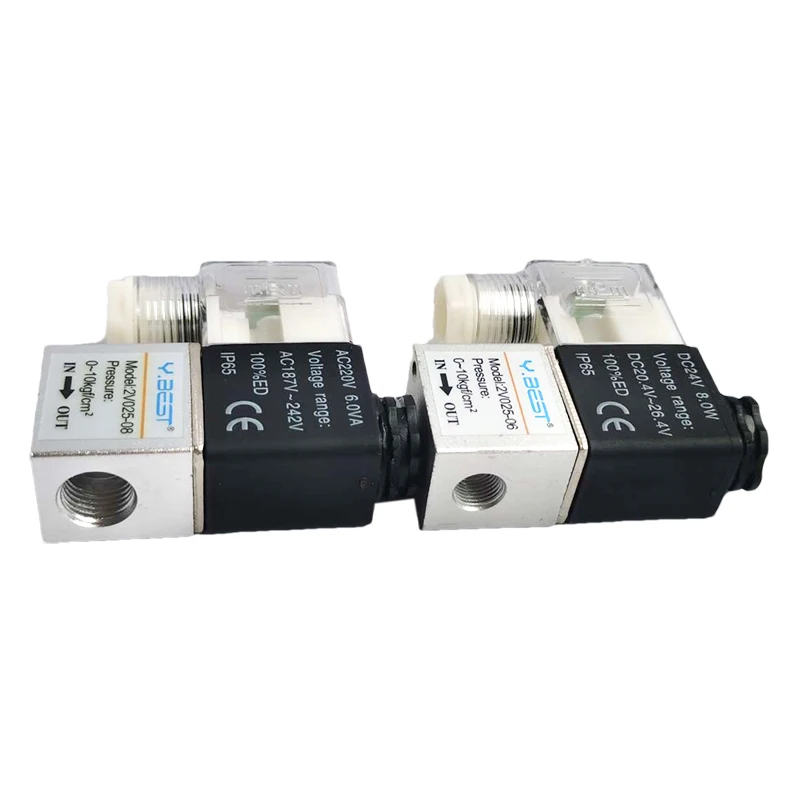 2v025-08 2V025-06 Air Solenoid Valve normally closed 12V 24V 110V 220V  Control Valves