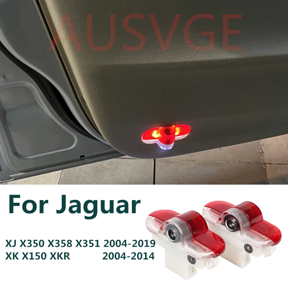 2PCS For Jaguar XK X150 XKR XJ X350 X358 X351 Car Door Projector Welcome Lamp 3D Ghost Shadow Warning Light Bulbs Accessories