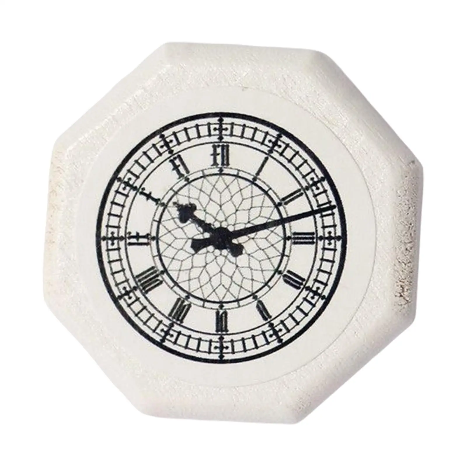 Miniature Clock 1 12 Scale White PP Wall Decor Dollhouse Compact Dollhouse Accessories for Doll House Furniture
