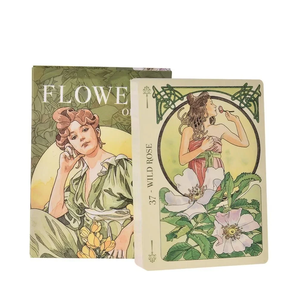 1Pcs flower oracle cards A 38 Tarot Card Board Game Party Mystical Tarot Divination Tools Table Tarot Deck Party Favor