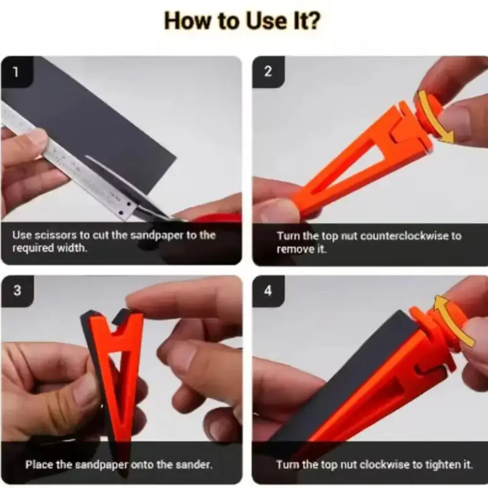 Sandpaper-Free Handheld Curved Surface Polisher Adjustable Angle Multi-Purpose Arc Polishing Tool Mini Size