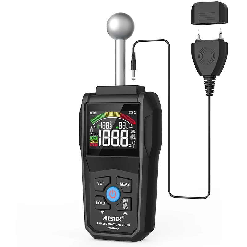 2026 Digital Spherical Moisture Tester WM700D Non-invasive Building Materials Sheet Rock Cardboard Plaster Mortar Mositure Meter