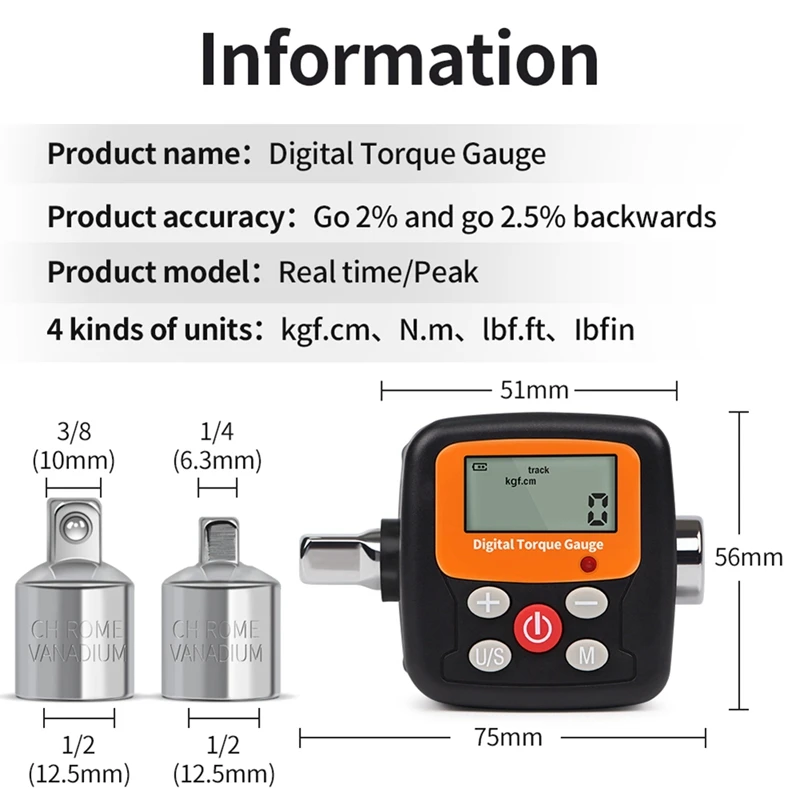 ใหม่ดิจิตอลแรงบิดเมตรแรงบิด Meter Tester ประแจเครื่องกลเปลี่ยนต่างๆโรเตอร์ประแจแรงบิดสําหรับซ่อม