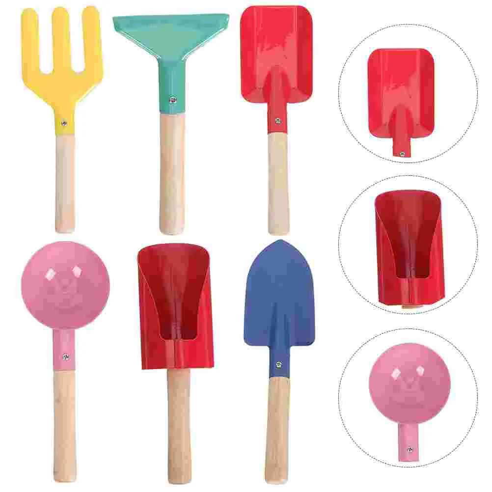 

6 Pcs Gardening Tools Toys Beach Sand Metal Kids Shovels for Toddlers 1-3 Children Digging Outdoor Party