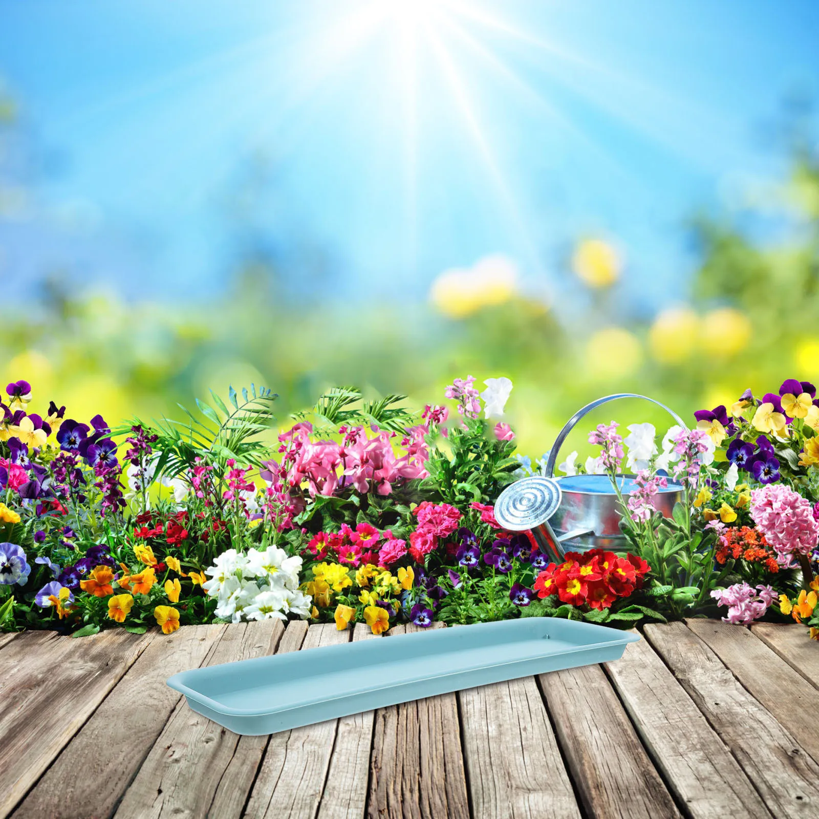 

2Pcs Thickened Heavy Duty Plastic Plant Saucer Rectangular Indoor Flower Pot Tray Leak Proof Drip Tray for Plants