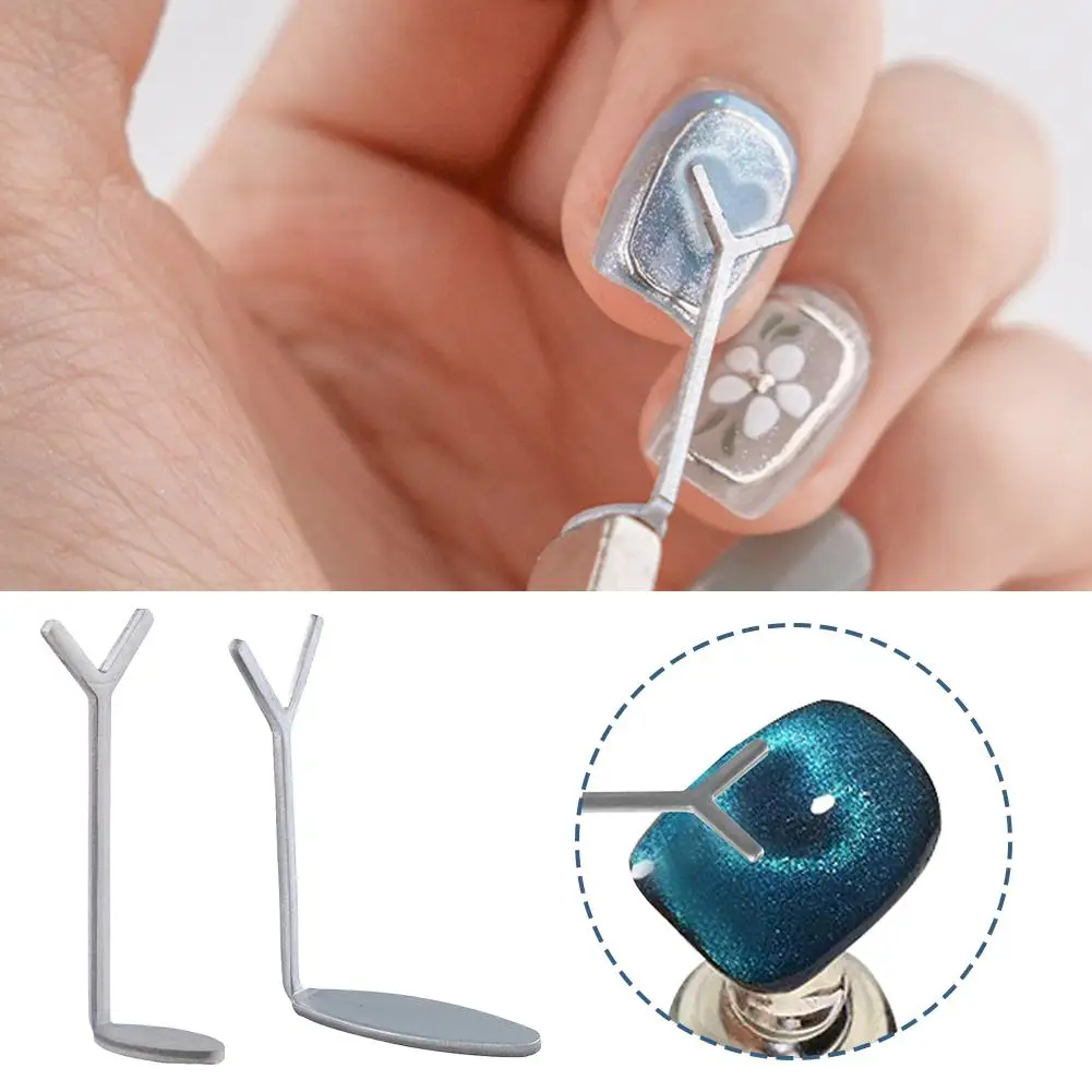 Clipe de papel magnético para unhas, ímã de olho de gato, ferramenta de fio de ferro, unha vestível em forma de coração, exclusivo para técnico de unhas