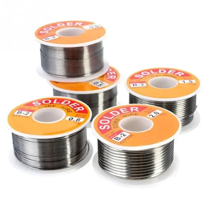 

NEW 100g 0.6/0.8/1/1.2 63/37 FLUX 2.0% 45FT Tin Lead Tin Wire Melt Rosin Core Solder Soldering Wire Roll No-clean