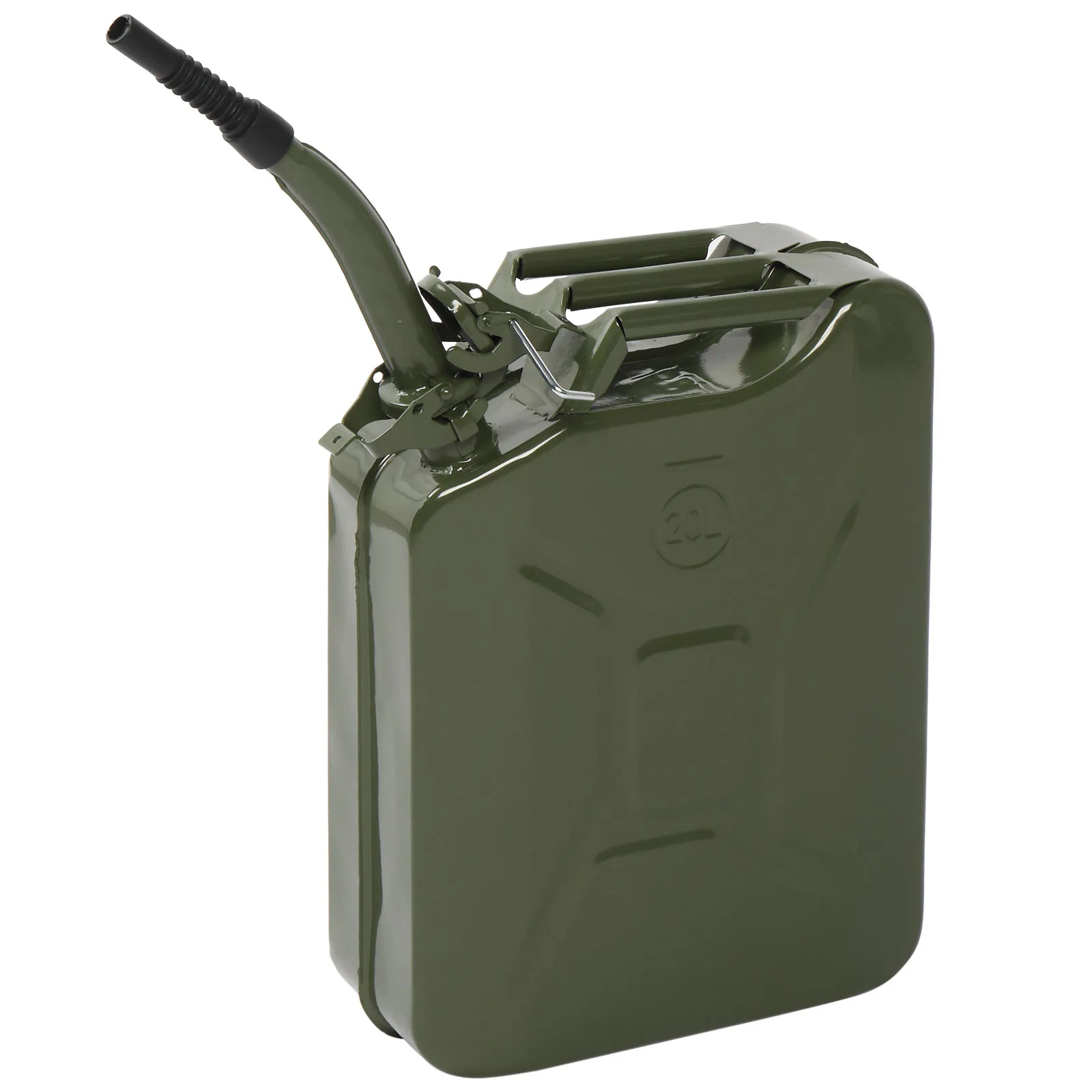 5 Gallon 20L Protable Green Jerry Can Oil Gasoline Gas Steel Tank w/ Spout Steel