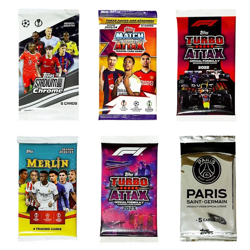 Genuine Topps Football F1 Collection PSG Stadium Club Premium Trading Cards Single Pack Loose for Sports Card Collectors