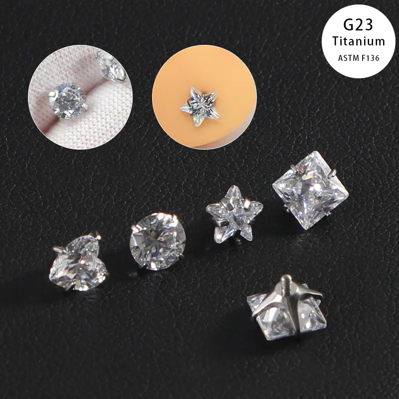 Five Pointed Star Earrings Cochlear Nails External Teeth Lip Nails Replacement Nose Rings Head Nails Jewelry Accessories