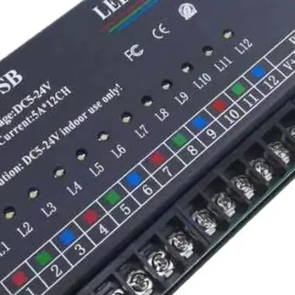 For Custom Lighting Scenes 12 Channel LED Controller Monochrome LED Driver Easy Programming Led Controller Rgb Controller