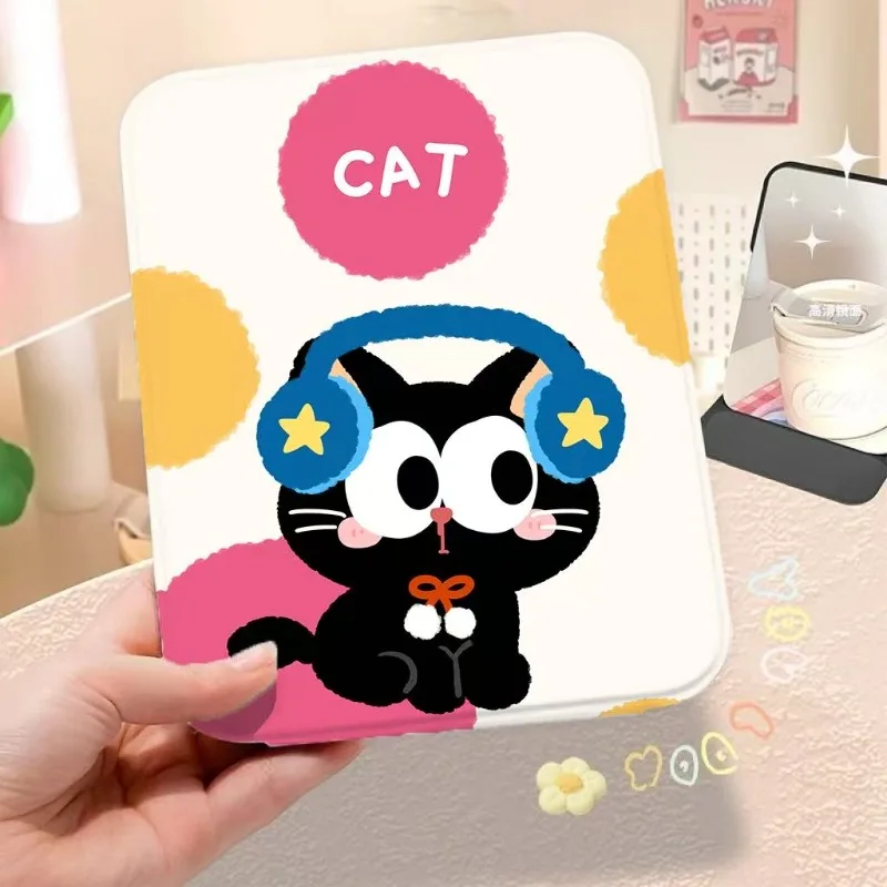 

Black Foldable Mirror Sticker Rectangle White Dorm Mirror Creative Aesthetic Kawaii Dekoracyjne Lustra House Accessories