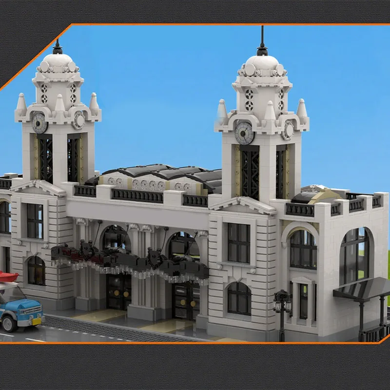 

4895 шт. MOC MB14 Союз Поезд Станция Модульные здания Строительные блоки Рождественский подарок Семейный подарок DIY Разработанный для творчества