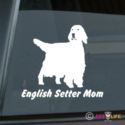 For English Setter Mom Sticker Die Cut Vinyl - v2 llewellyn Car decal