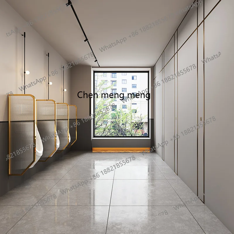 Urinal baffle stainless steel glass baffle baffle public toilet partition wall