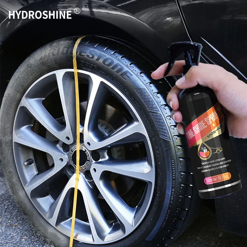 

Car Tire Shine Coating Tyre Gloss Plastic Rubber Wheel Restorer Agent Spray Polishing Brightener Auto Car Detailing