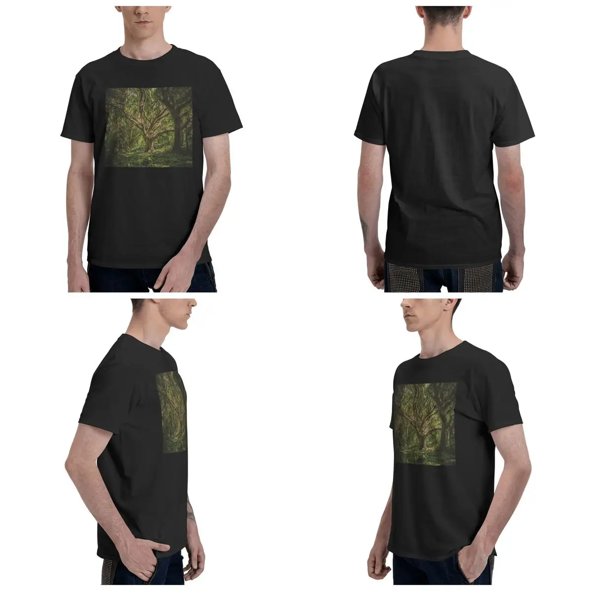 

Magic Green Tree 100% Cotton T-Shirt Men's Funny T Shirts Men Round Neck Short Sleeve S-6XL