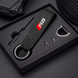Alloy Car Keyrings Key Chain Key Rings Pendant Holder For Audi RS TT Logo RS2 RS3 RS4 RS5 RS6 RS7 RS8 Auto Styling Accessories