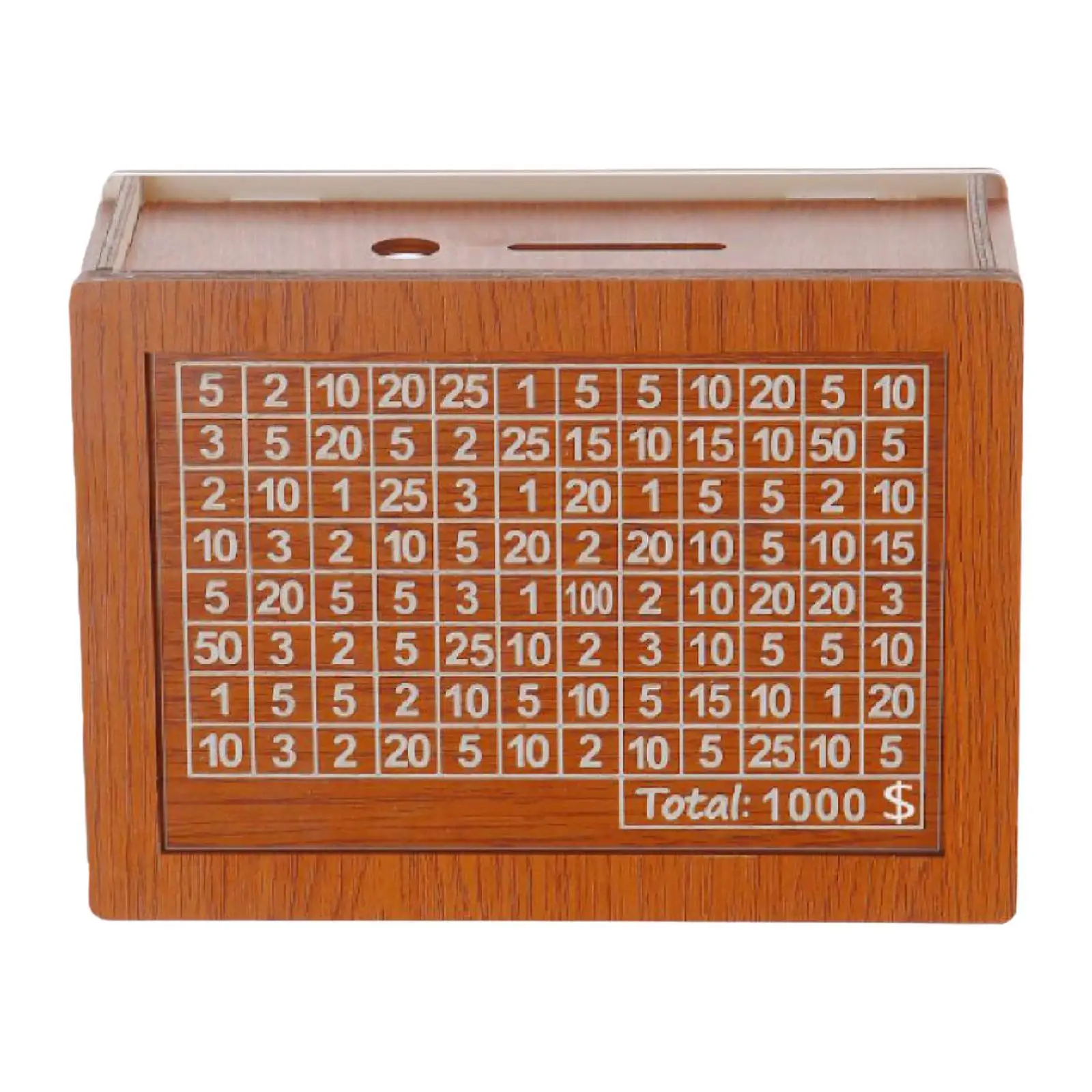 Wooden Money Saving Box Piggy Bank Home Decoration, with Counting Target for Savings Goal for Adults Money Bank Money Box