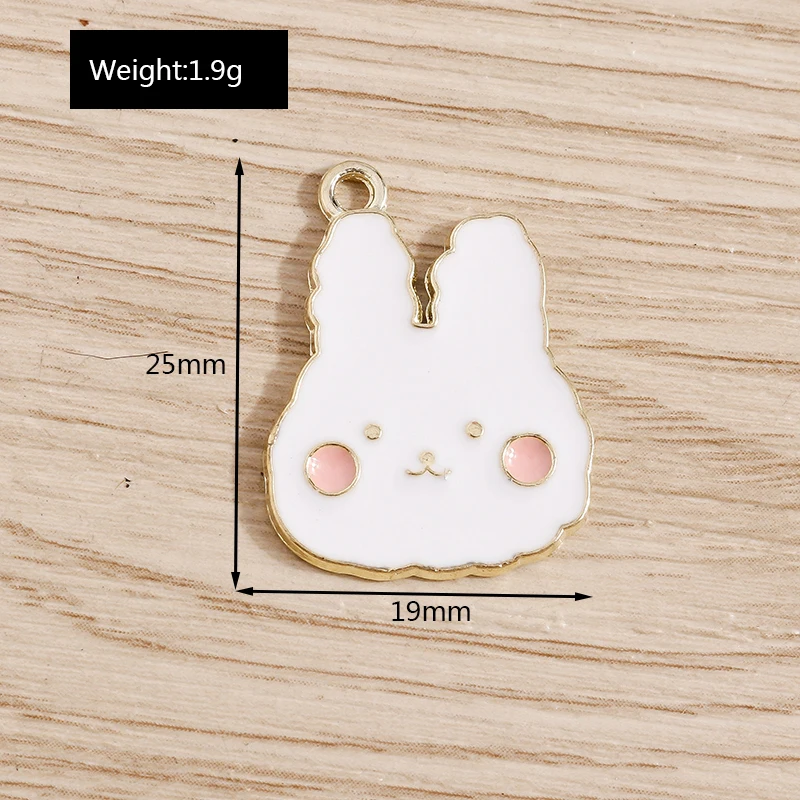 10 teile/los Cartoon Emaille Tier Katze Charms für Frauen DIY Ohrringe Anhänger Halsketten Handgemachte Armband Dekoration Schmuck Machen – Detail 25