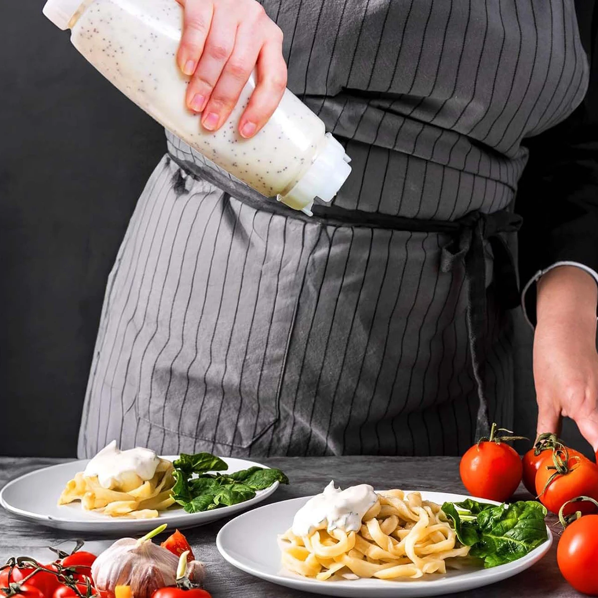 Big Capacity Plastic Sauce Bottles Double Head Squeeze Bottles Tomato Catchup Dispenser Kitchen Tools view 4
