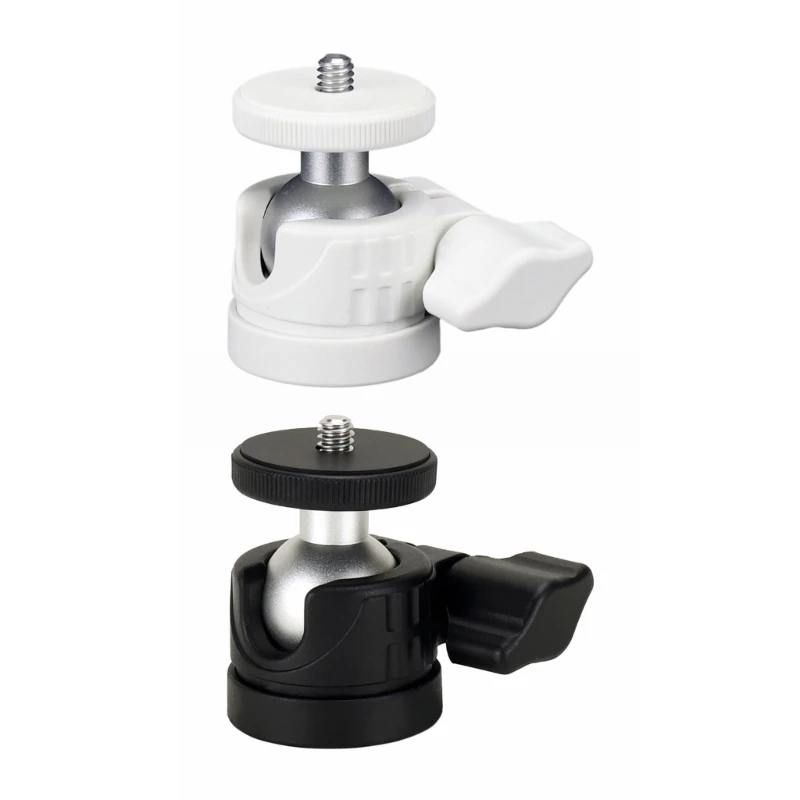 Small 360°Swivel Mini Ballhead Camera Mount, Aluminium Ballhead,1/4