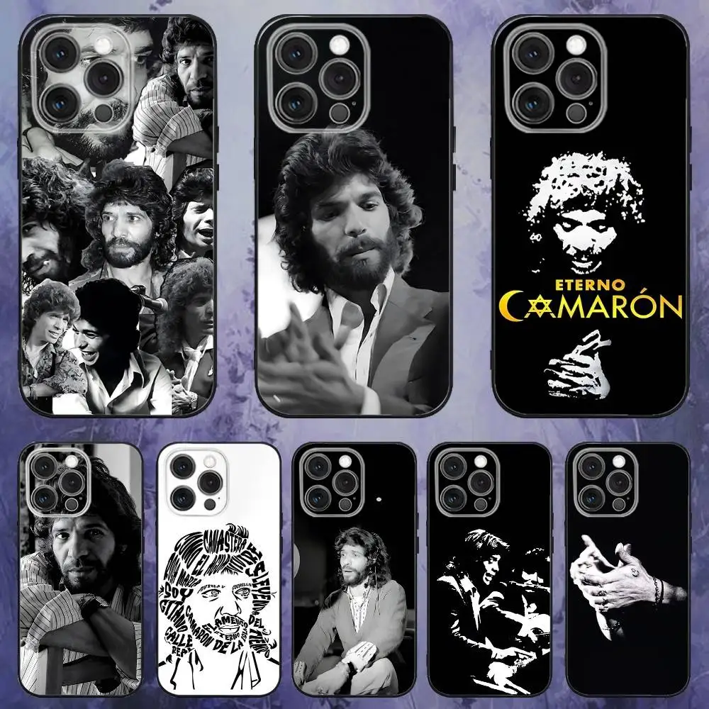 

Camaron De La Isla Phone Case For iPhone 16e,16,15,14,13,12,11,Pro,X,XS,Max,XR,Plus,Mini Soft Black Cover