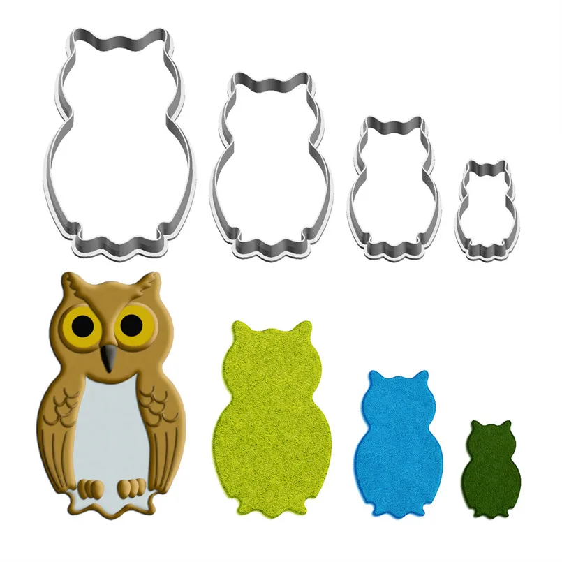 

Various Owl Biscuit Mould,Cartoon Little Animal Shape Cake Cookie Decorating Fondant Cutters Tools