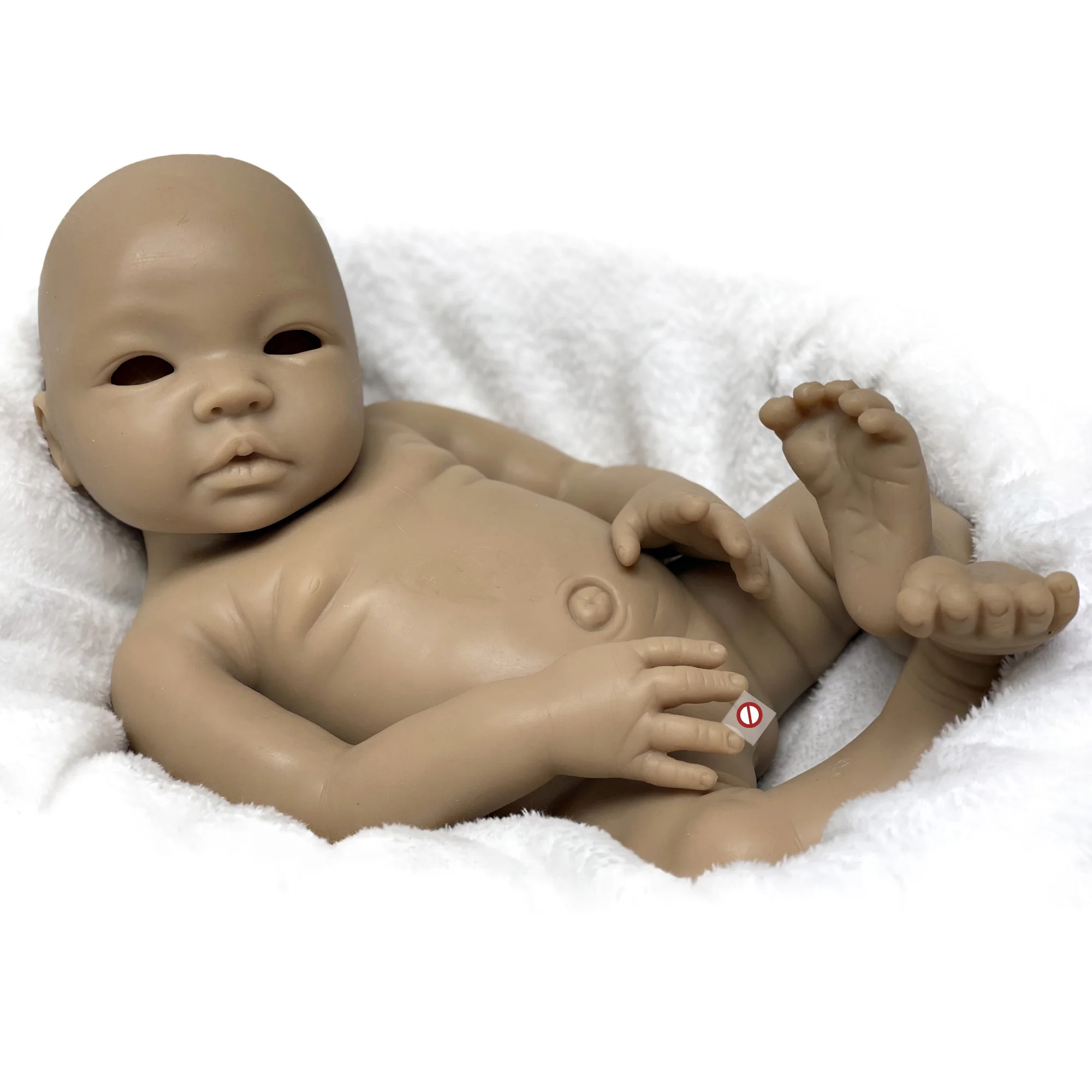 18 Inch Full Silicone Baby Doll Open Eyes Reborn Baby Doll Kits Unpainted Handmade Newborn Doll Corpo De Silicone Inteiro