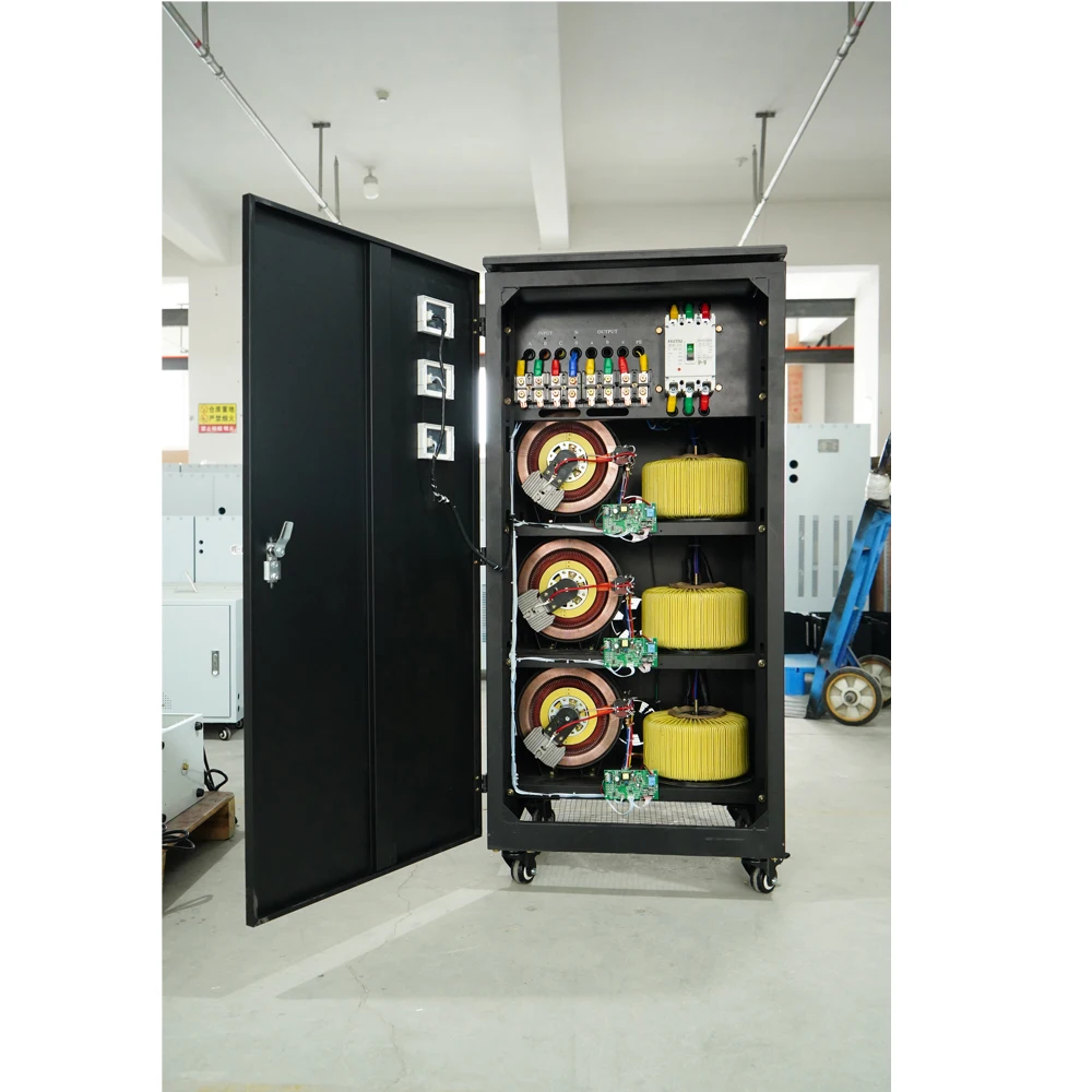 SVC 15KVA 20KVA 30KVA 40KVA 50KVA 60KVA 100KVA 150KVA 120KVA 200KVA 1000KVA Ac Automatic Current Type Voltage Stabilizer
