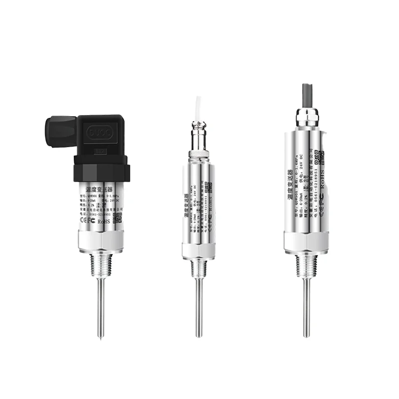 RTD Pt100 Temperature Sensor 4 20ma 0-100℃ Temperature Transmitter 0 10V M20*1.5 PT100 Temperature Transducer 100mm Length Probe